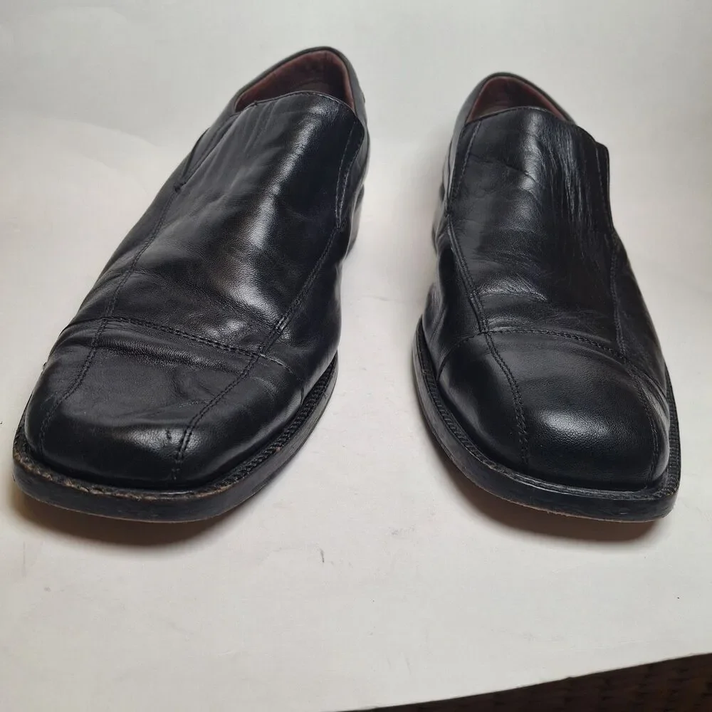 Johnston Murphy Sheepkin Y2k Square Toe Black Leather Slip-on Loafer Brazil 11M